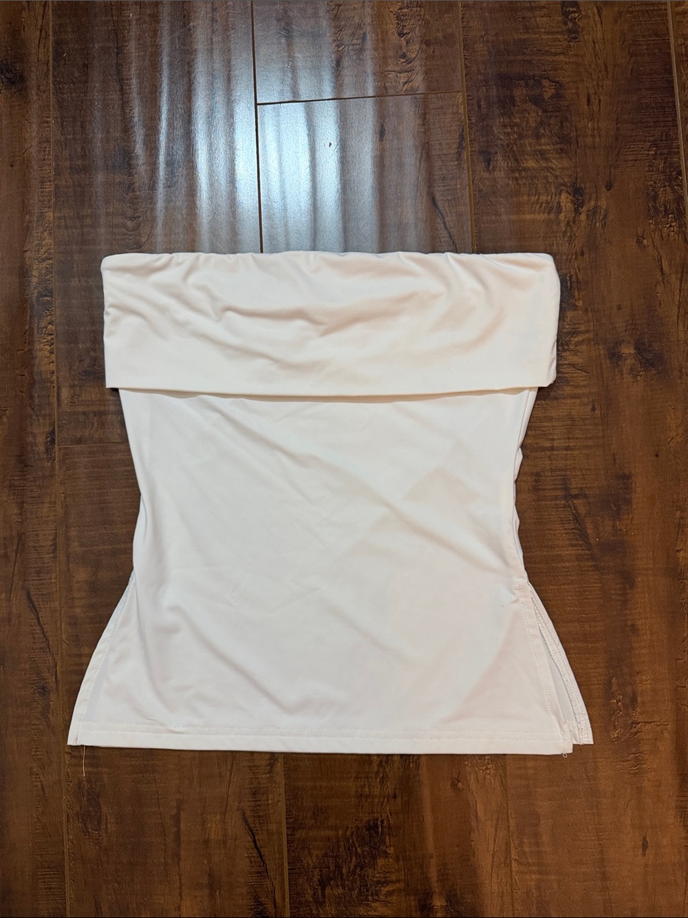 Princess Polly White Fold-Over Strapless Tube Top